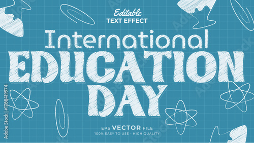 International Day of Education editable text