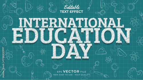 International Day of Education editable text