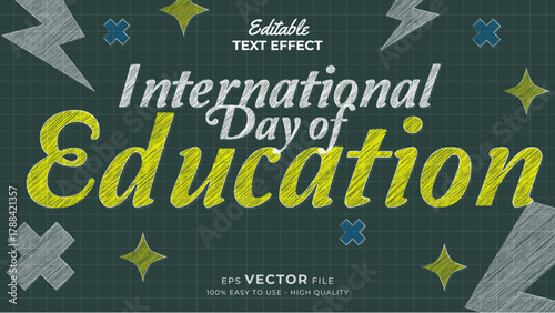 International Day of Education editable text