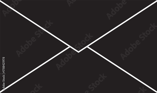 Black envelope icon