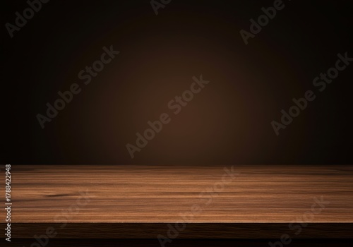 Wallpaper Mural Empty dark brown natural wooden plank tabletop surface close up. Perfect backdrop for product display or food photography concept ,wood ,carpentry ,deep Torontodigital.ca