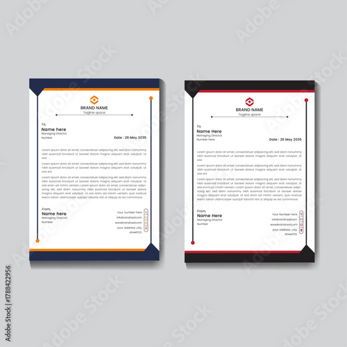 Professional Corporate Letterhead Design Template