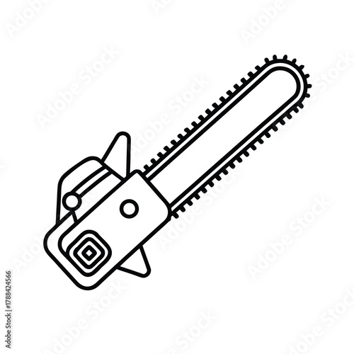 chainsaw isolated on white background