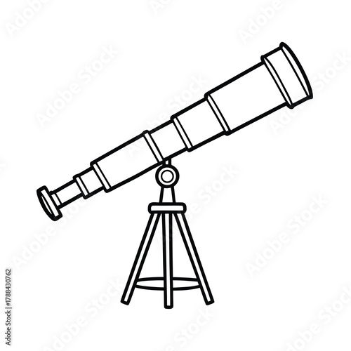 telescope silhouette vector