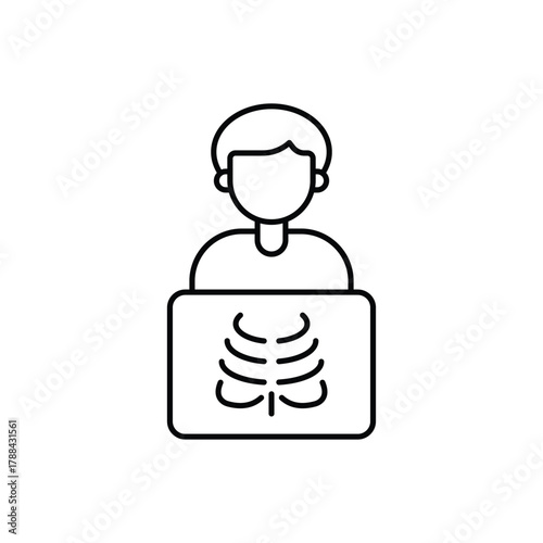 X Ray icons set in different style with white background