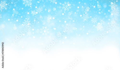 christmas blue background with snowfalekes	
