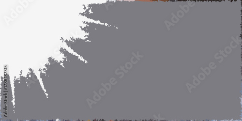 Abstract textured background with a jagged edge separating white and gray areas