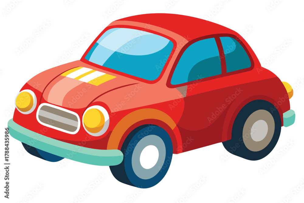 Fototapeta premium toy car on white background
