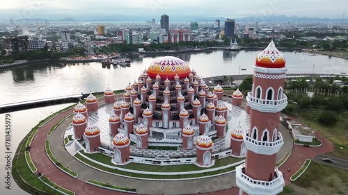Mosque 99 Kuba Makassar. With unique architecture, Losari, Makassar, Indonesia