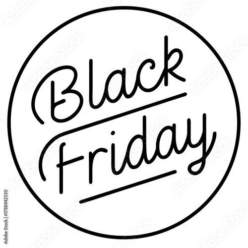 Black friday sale event announcement with circular design