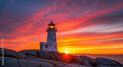 Peggy's Cove Lighthouse Sunrise