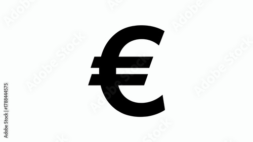 Euro Symbol on White Background Illustrating European Currency and Finance Concepts for Global Economics
