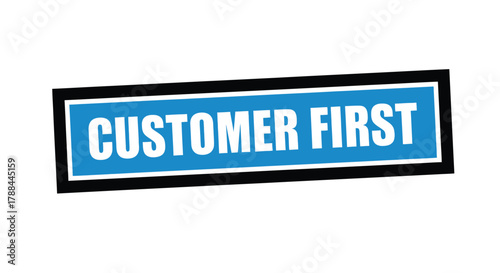 Customer first service excellence and satisfaction guarantee editable vector
