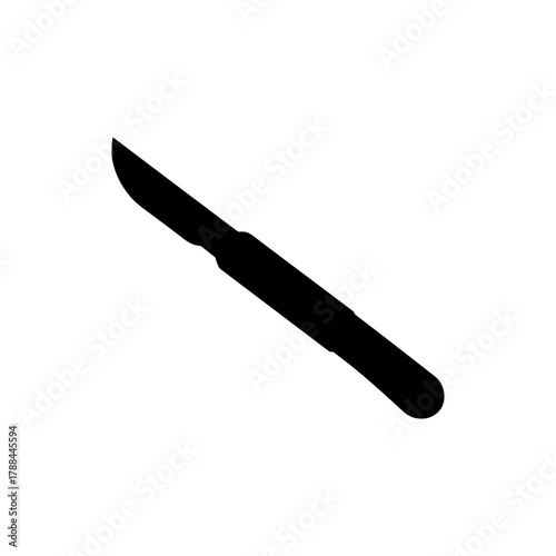 Scalpel silhouette vector flat illustration design.