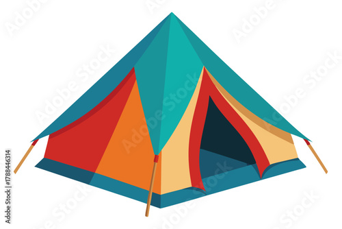tent on white background