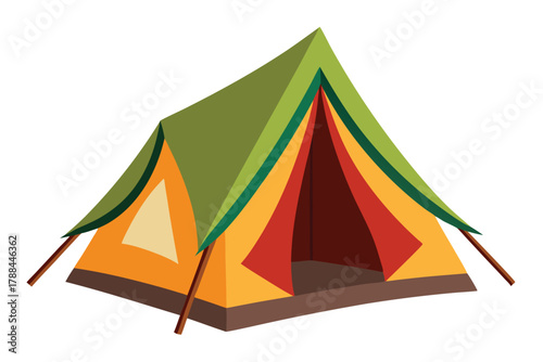 tent on white background