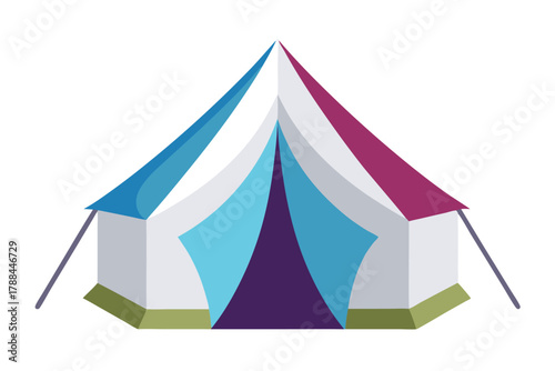 tent on white background
