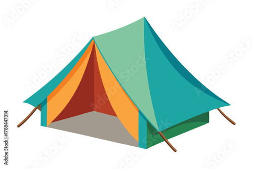 tent on white background