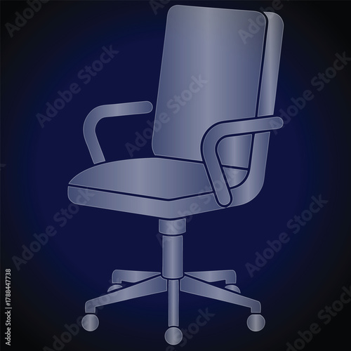Metallic Office Chair with Wheels furniture seat
