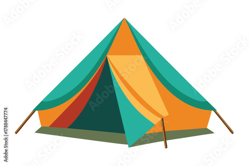 tent on white background