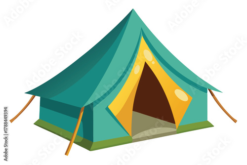 tent on white background