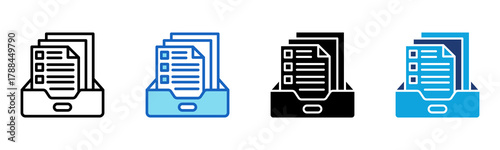Archiving icon Multi Style Vector Illustration