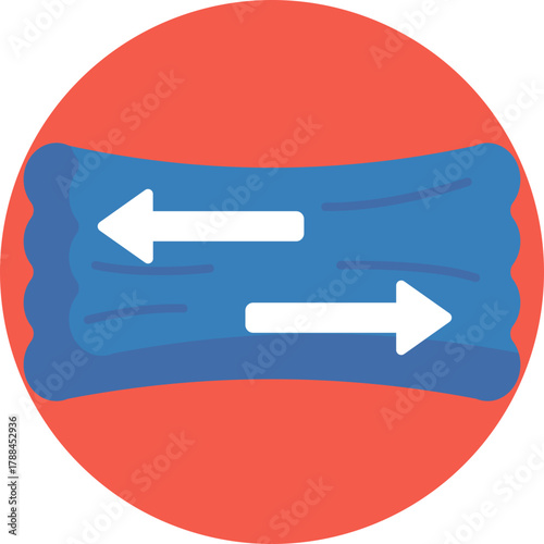 Indicates the fabric is elastic and can stretch for comfort and flexibility.