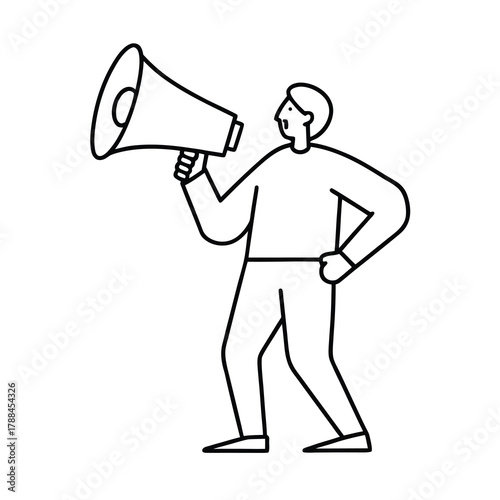 businessman with megaphone