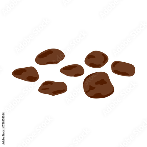 Feces Icon, Simple Poop Brown Color Feces Icon Flat Cartoon. Vector Illustration