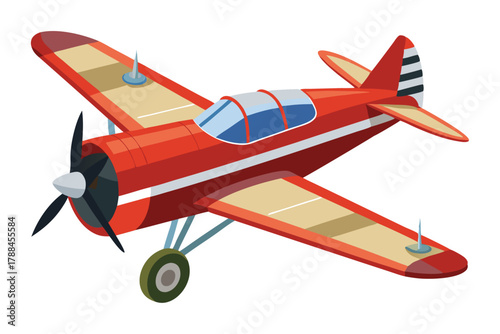 skywriting plane on white background