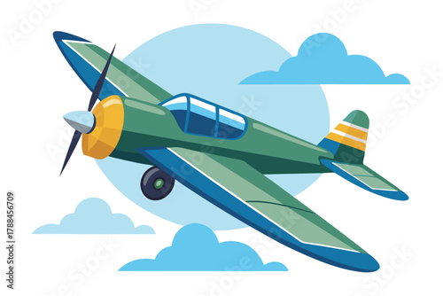 skywriting plane on white background