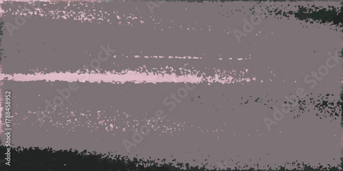 Abstract textured background with horizontal pink and dark green brush strokes on a muted gray canvas