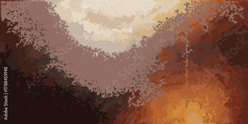 Abstract textured background with warm earthy tones of brown beige and orange in a mottled pattern