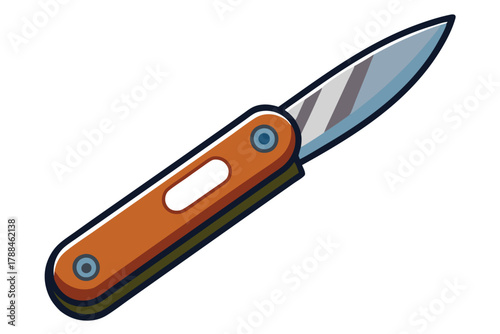 penknife on white background