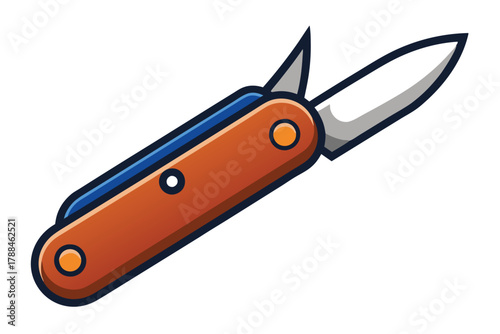 penknife on white background