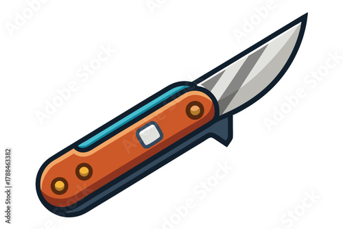 penknife on white background