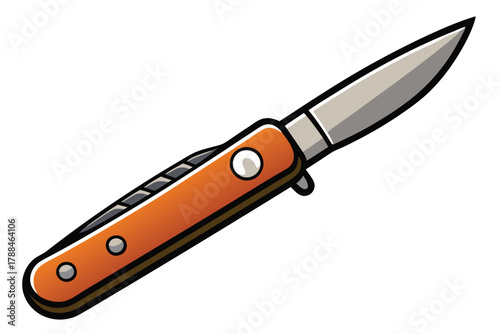 penknife on white background