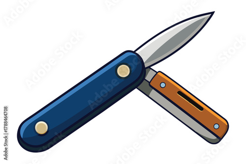 penknife on white background