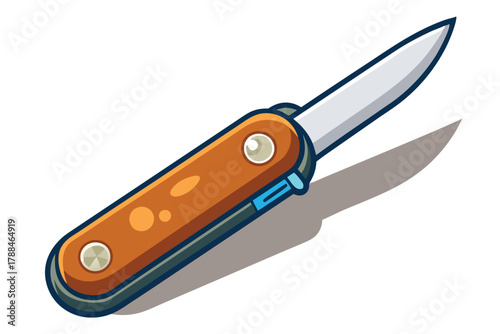 penknife on white background