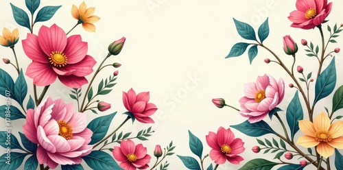 Intricate, flowing floral design; pastel hues , botanical, light, art