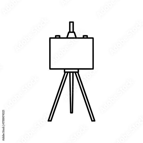 Outline of an artist's easel