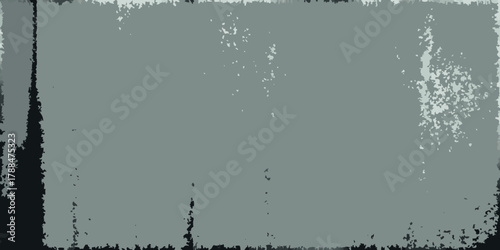 Distressed grunge textured background with rough edges and speckled details in shades of gray