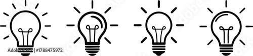 Lightbulb advice icon in bold line art symbolizing guidance, creativity, and helpful tips for modern communication