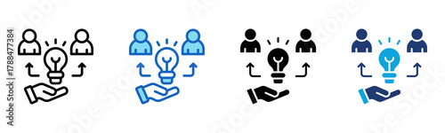Idea Sharing icon Multi Style Vector Illustration