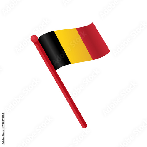 Belgium national flag isolated, vector illustration