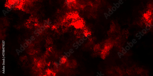 Dark red powder explosion cloud on black background. Abstract red and black grunge texture smoke. smoke fog misty texture overlay on dark black. paranormal red mystic smoke, clouds for movie.