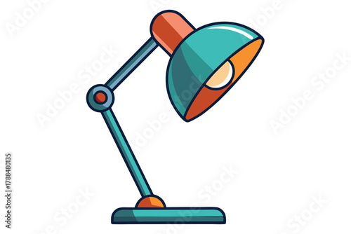desk lamp on white background