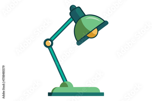 desk lamp on white background