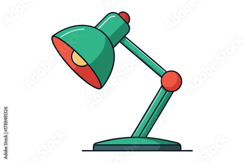 desk lamp on white background