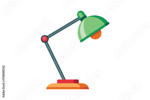 desk lamp on white background